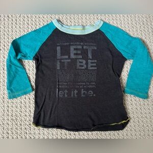 Rowdy Sprout Whisper Words of Wisdom Black and Teal Long Sleeve Tee